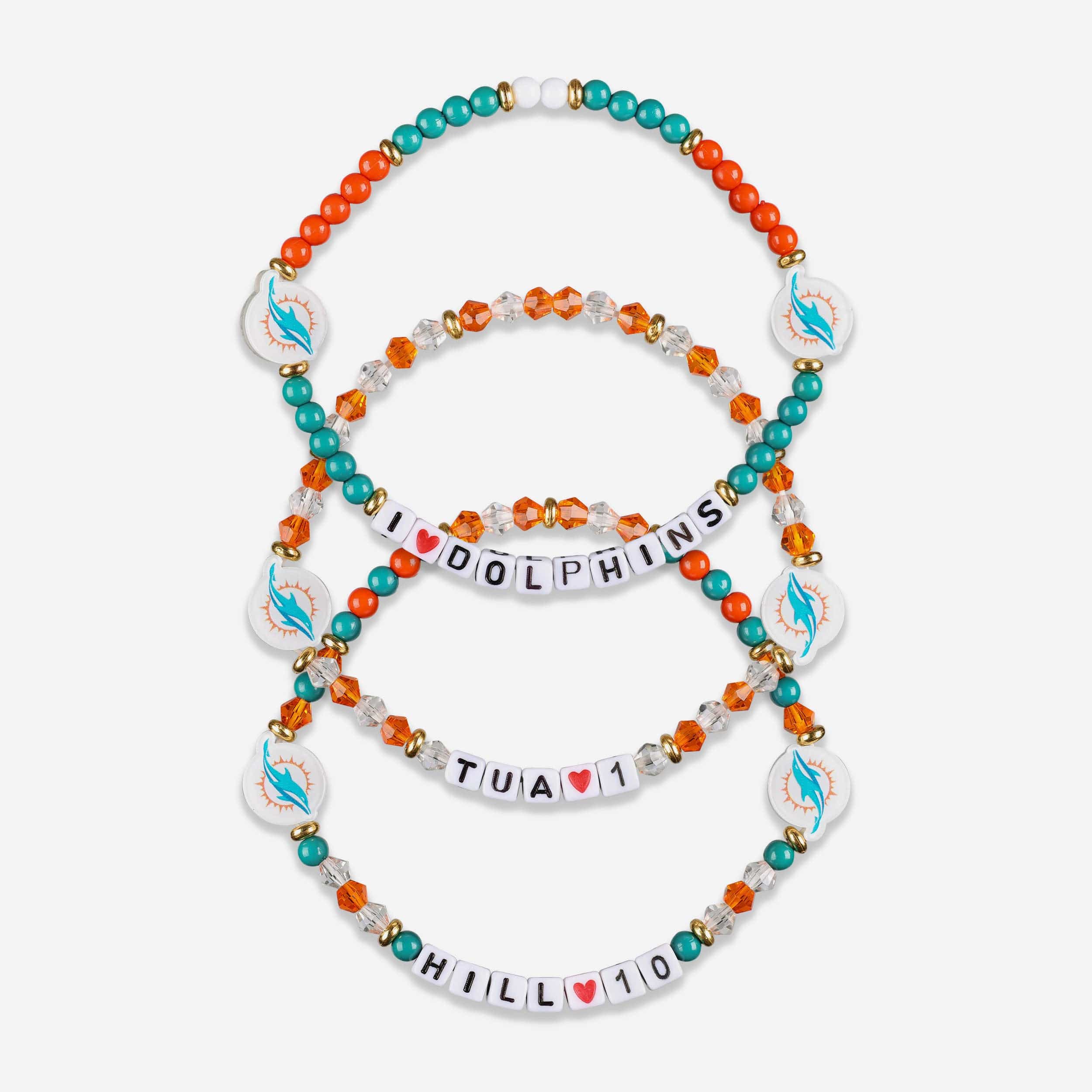 超希少 90s AFFA TRICOLORE PILE WRIST BAND Tua Tagovailoa & Tyreek Hill Miami Dolphins 3 Pack Player
