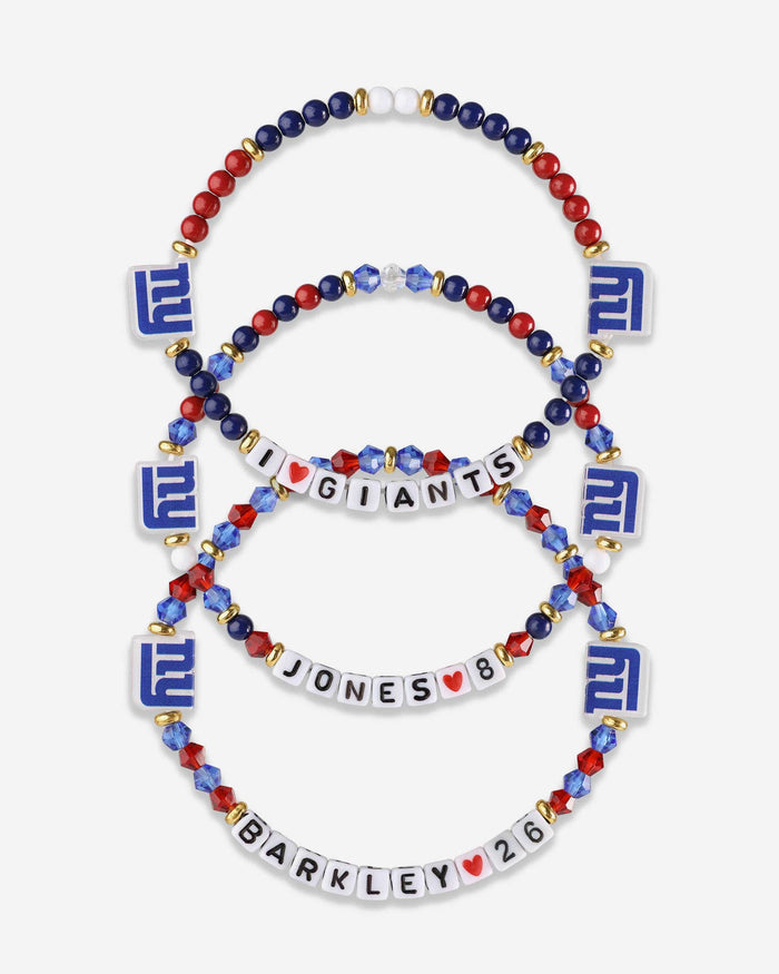 Daniel Jones & Saquon Barkley New York Giants 3 Pack Player Friendship Bracelet FOCO - FOCO.com