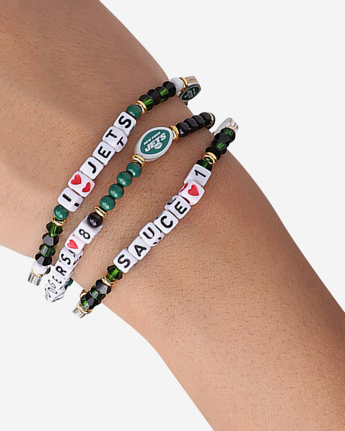 Aaron Rodgers & Sauce Gardner New York Jets 3 Pack Player Friendship Bracelet FOCO - FOCO.com