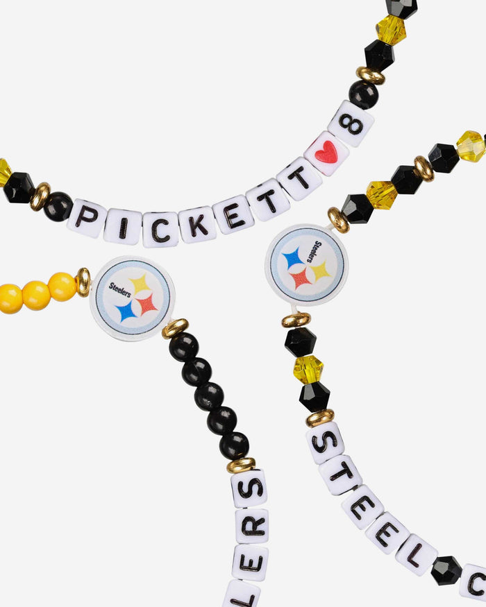 Kenny Pickett Pittsburgh Steelers 3 Pack Player Friendship Bracelet FOCO - FOCO.com