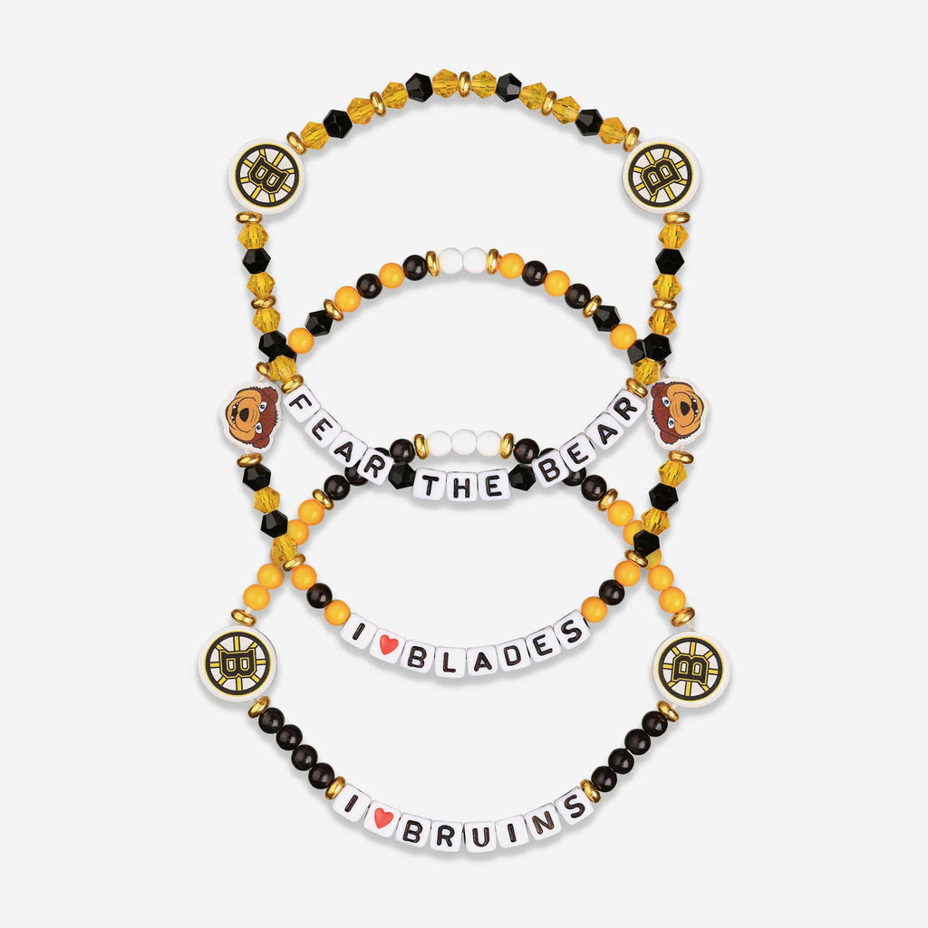 Boston Bruins 3 Pack Friendship Bracelet FOCO - FOCO.com