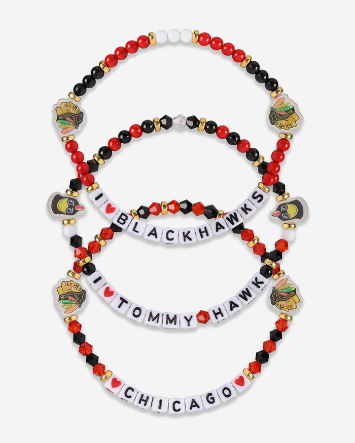 Chicago Blackhawks 3 Pack Friendship Bracelet FOCO - FOCO.com