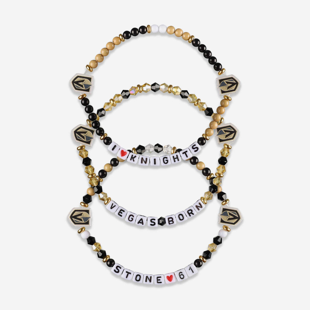 Mark Stone Vegas Golden Knights 3 Pack Player Friendship Bracelet FOCO - FOCO.com