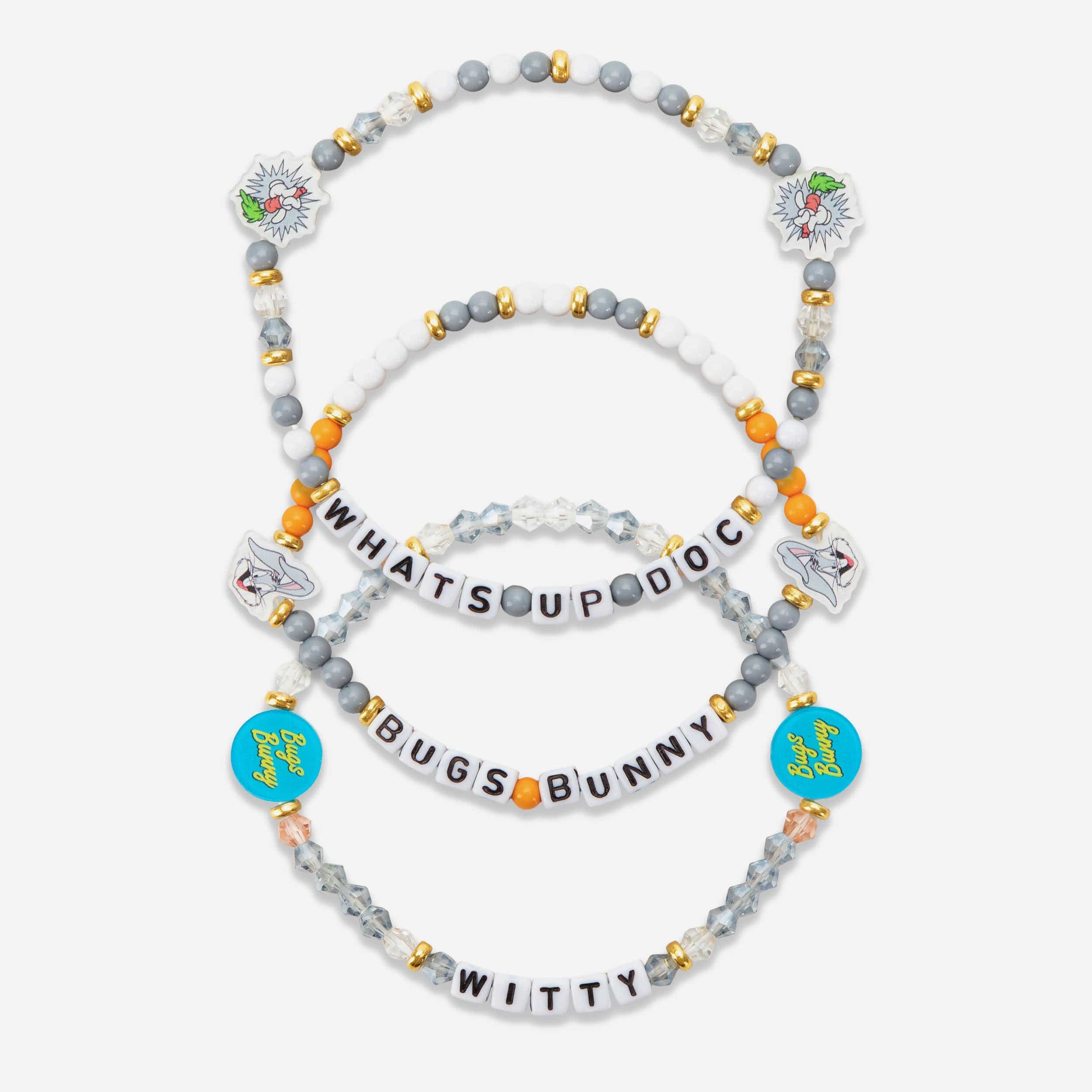 Bugs Bunny Looney Tunes 3 Pack Friendship Bracelet FOCO
