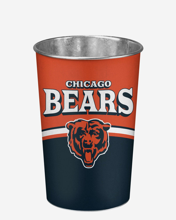 Chicago Bears Team Stripe Trash Can FOCO - FOCO.com