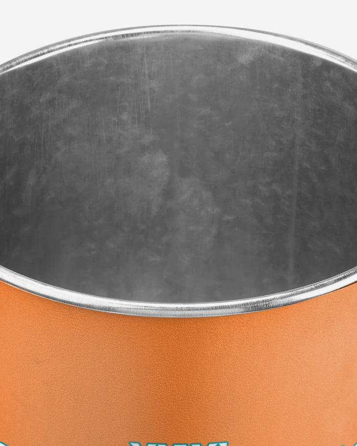 Miami Dolphins Team Stripe Trash Can FOCO - FOCO.com