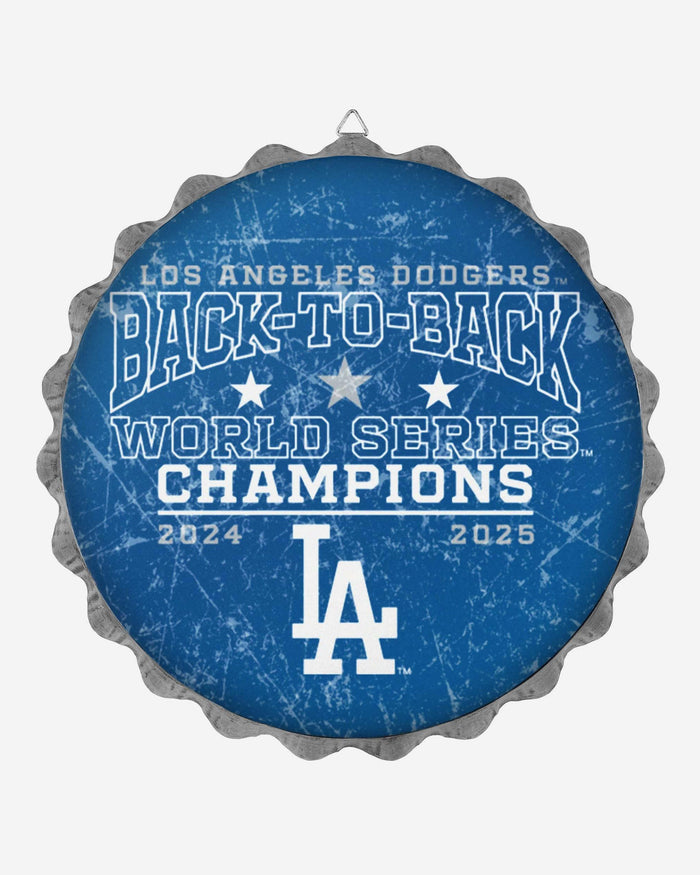 Los Angeles Dodgers 2025 Back To Back World Series Champions Bottle Cap Wall Sign FOCO - FOCO.com