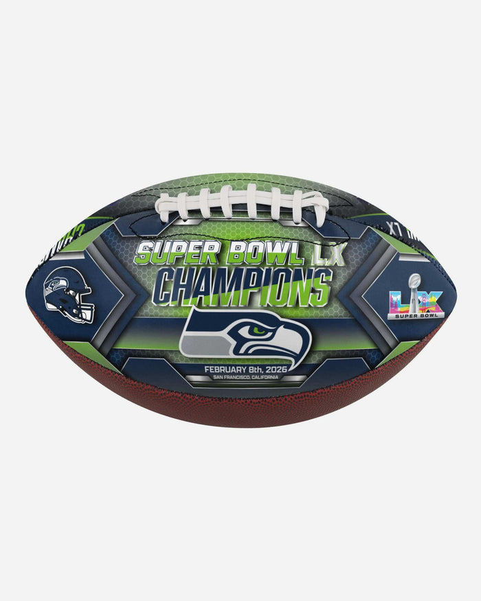 Seattle Seahawks Super Bowl LX Champions Football FOCO - FOCO.com