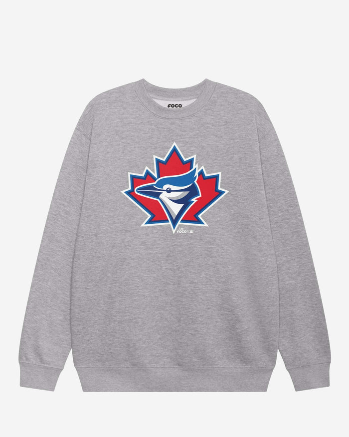 Toronto Blue Jays 1997 Alternate Logo Crew Neck Sweatshirt FOCO Athletic Heather S - FOCO.com