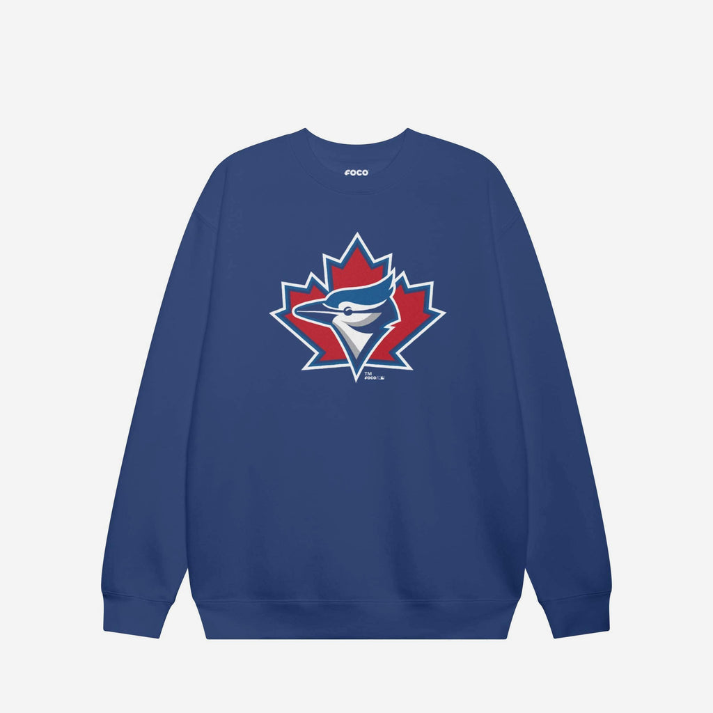 Toronto Blue Jays 1997 Alternate Logo Crew Neck Sweatshirt FOCO True Royal S - FOCO.com