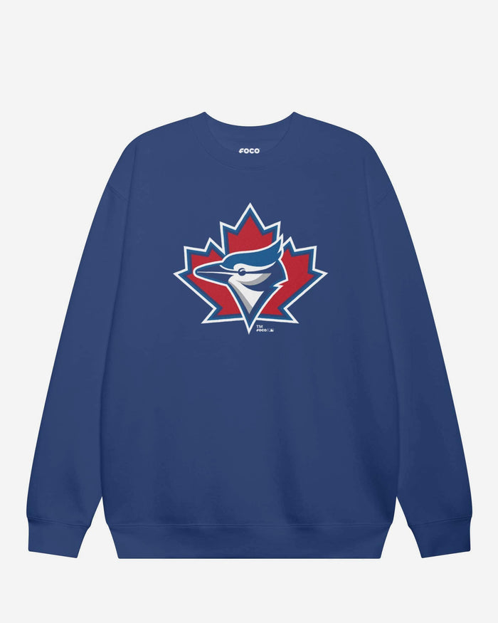 Toronto Blue Jays 1997 Alternate Logo Crew Neck Sweatshirt FOCO True Royal S - FOCO.com
