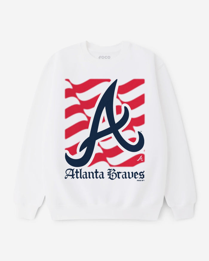 Atlanta Braves American Heritage Wordmark Crew Neck Sweatshirt