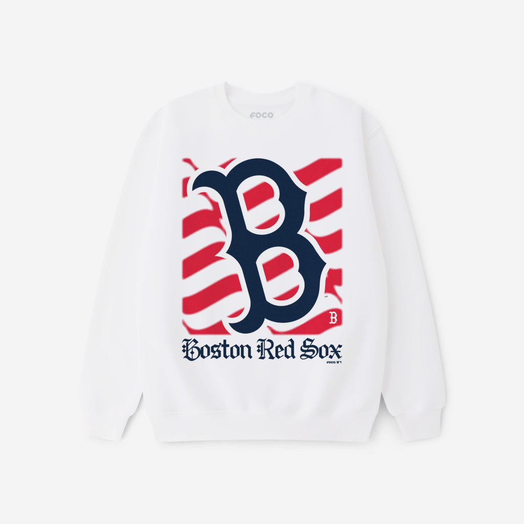 Boston Red Sox American Heritage Wordmark Crew Neck Sweatshirt FOCO S - FOCO.com