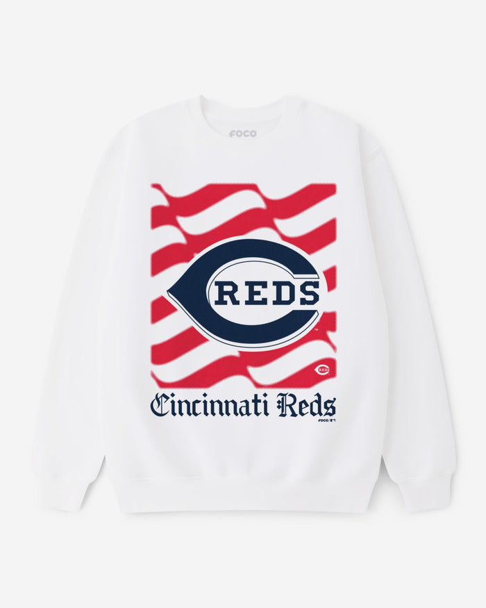 Cincinnati Reds American Heritage Wordmark Crew Neck Sweatshirt