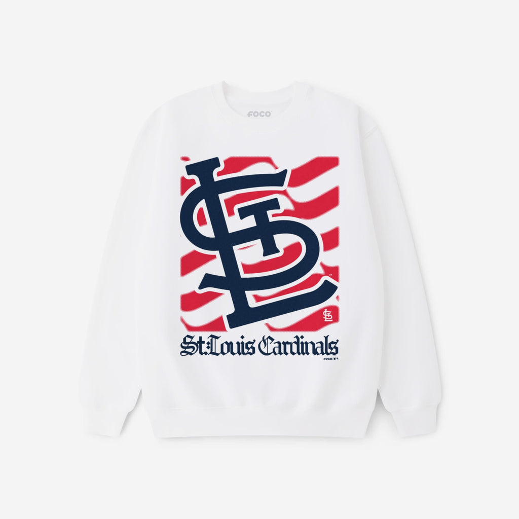 St Louis Cardinals American Heritage Wordmark Crew Neck Sweatshirt FOCO S - FOCO.com