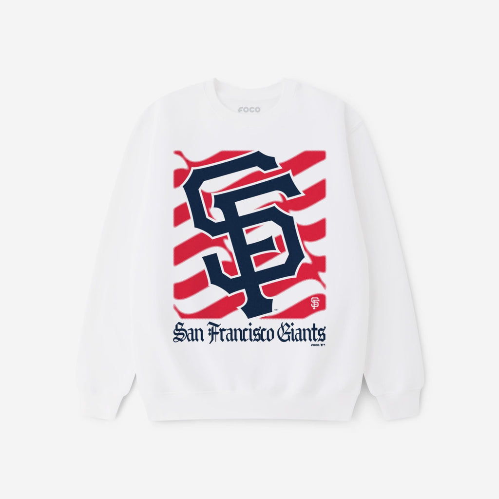 San Francisco Giants American Heritage Wordmark Crew Neck Sweatshirt FOCO S - FOCO.com