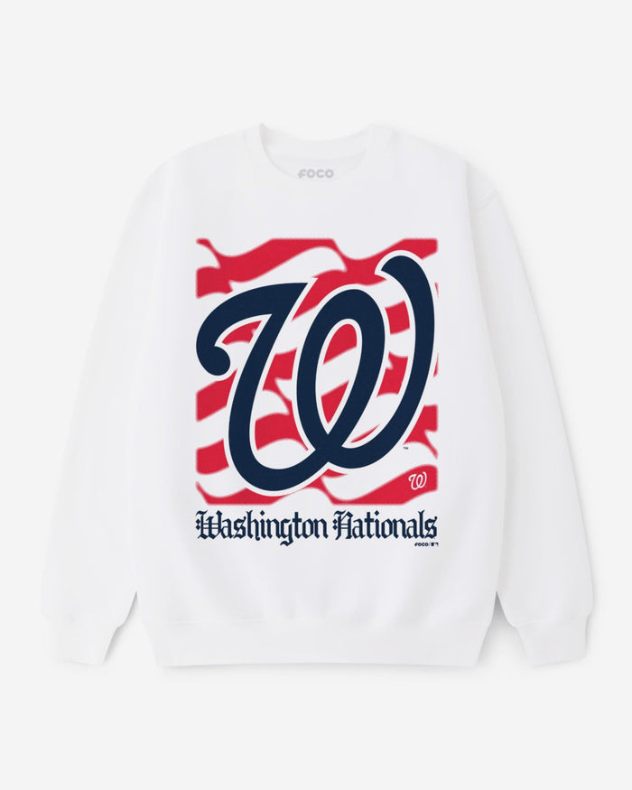 Washington Nationals American Heritage Wordmark Crew Neck Sweatshirt