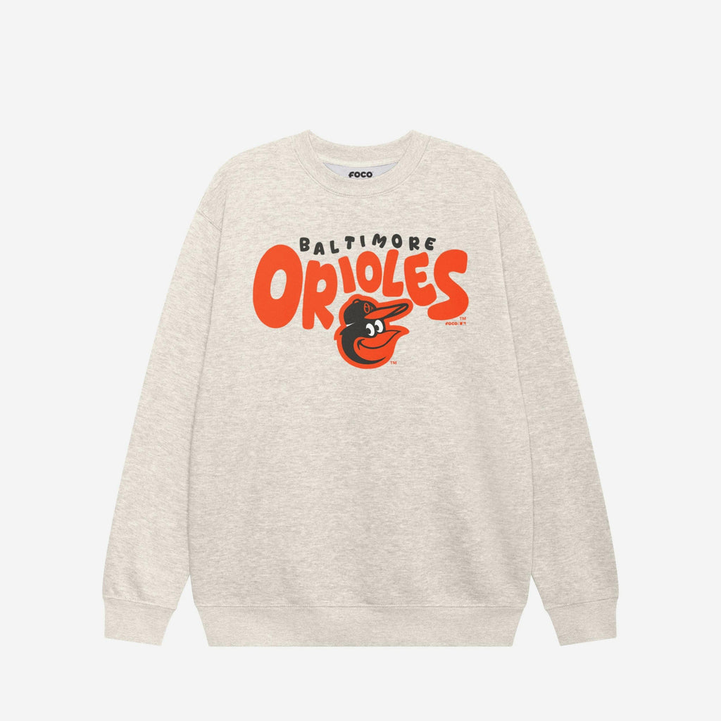 Baltimore Orioles Bubble Crew Neck Sweatshirt FOCO S - FOCO.com