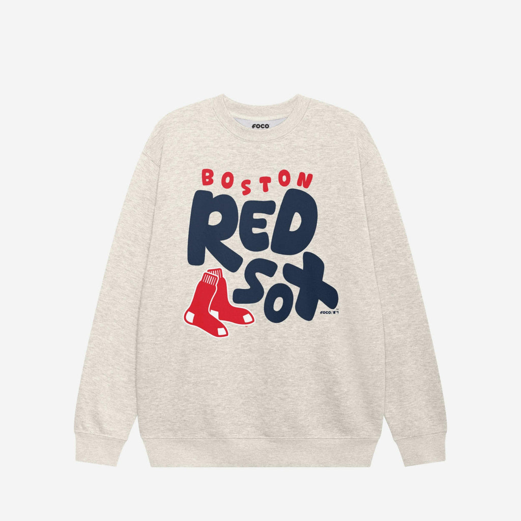 Boston Red Sox Bubble Crew Neck Sweatshirt FOCO S - FOCO.com