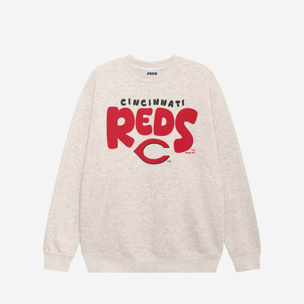 Cincinnati Reds Bubble Crew Neck Sweatshirt FOCO
