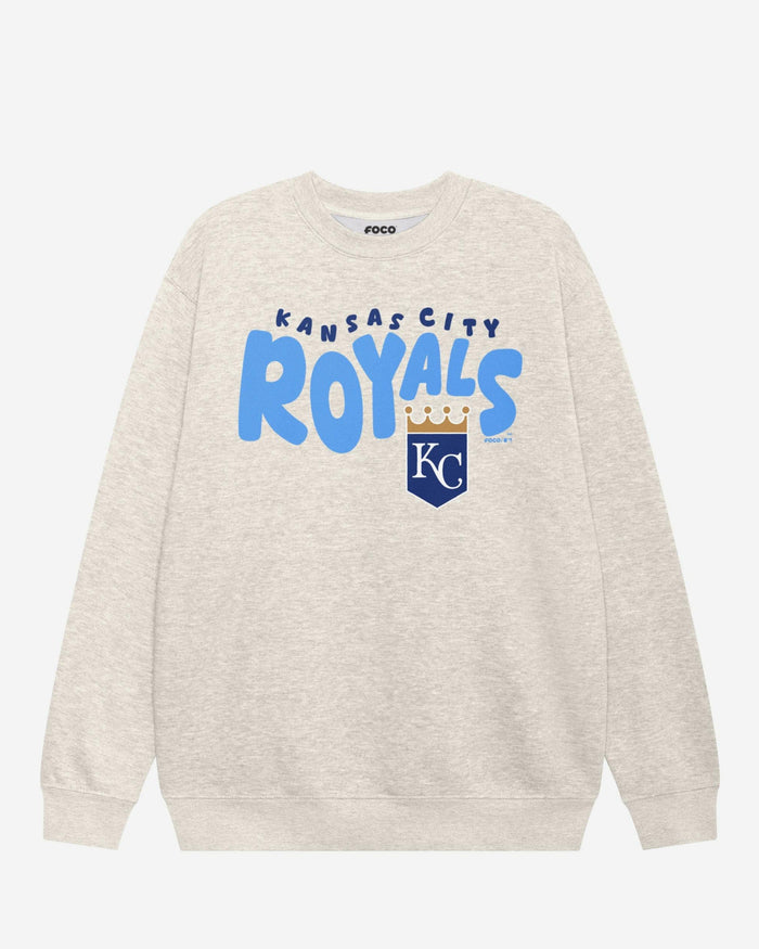 Kansas City Royals Bubble Crew Neck Sweatshirt FOCO S - FOCO.com