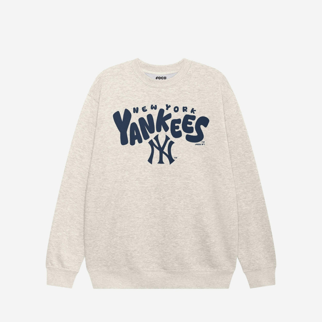 New York Yankees Bubble Crew Neck Sweatshirt FOCO S - FOCO.com