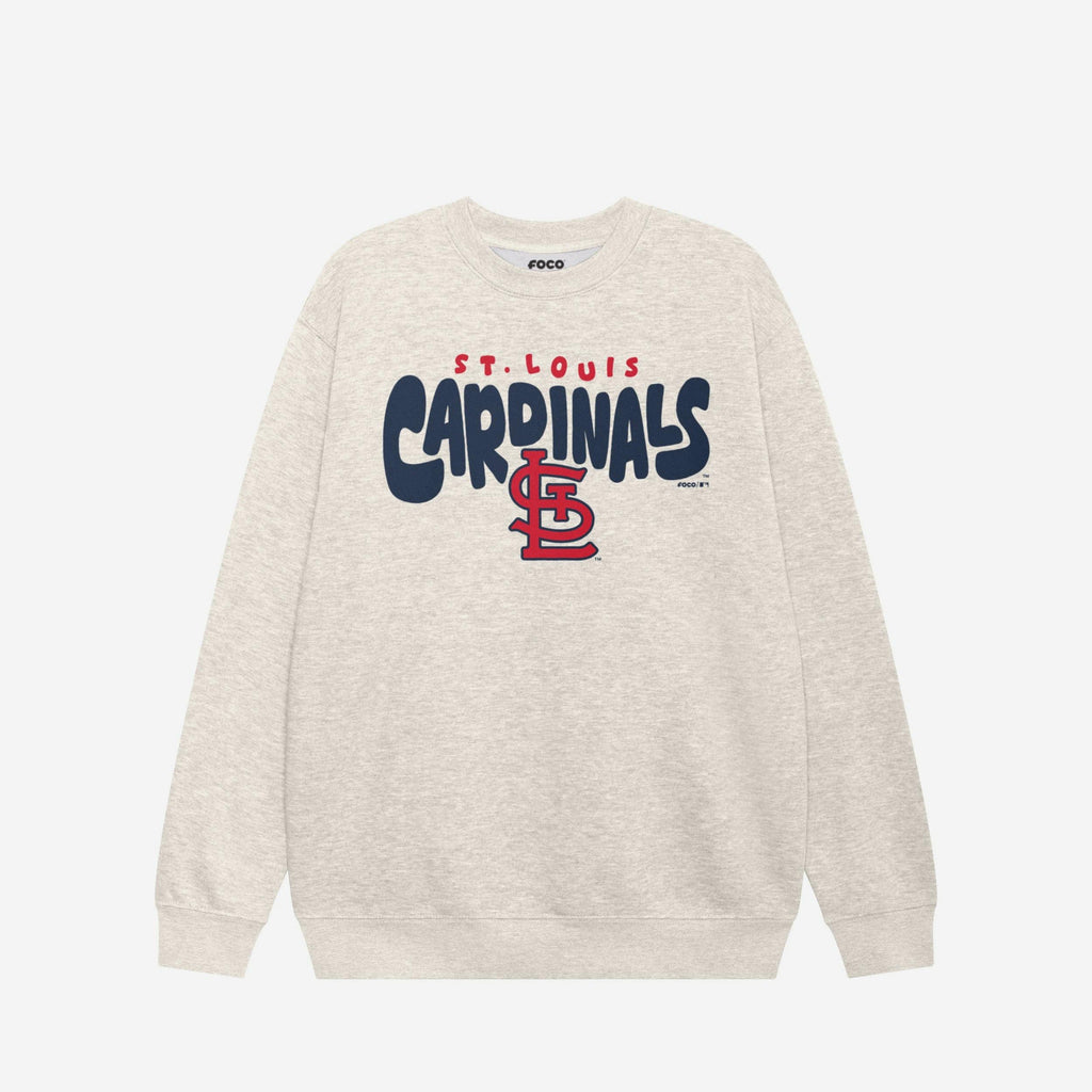St Louis Cardinals Bubble Crew Neck Sweatshirt FOCO S - FOCO.com