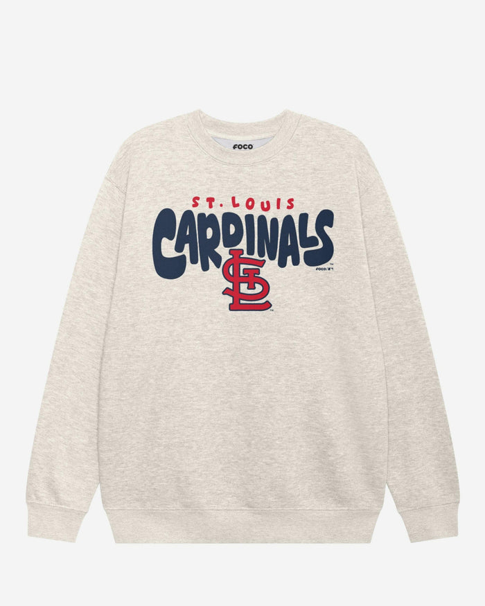 St Louis Cardinals Bubble Crew Neck Sweatshirt FOCO S - FOCO.com