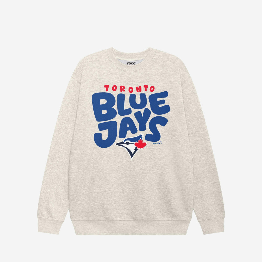 Toronto Blue Jays Bubble Crew Neck Sweatshirt FOCO S - FOCO.com