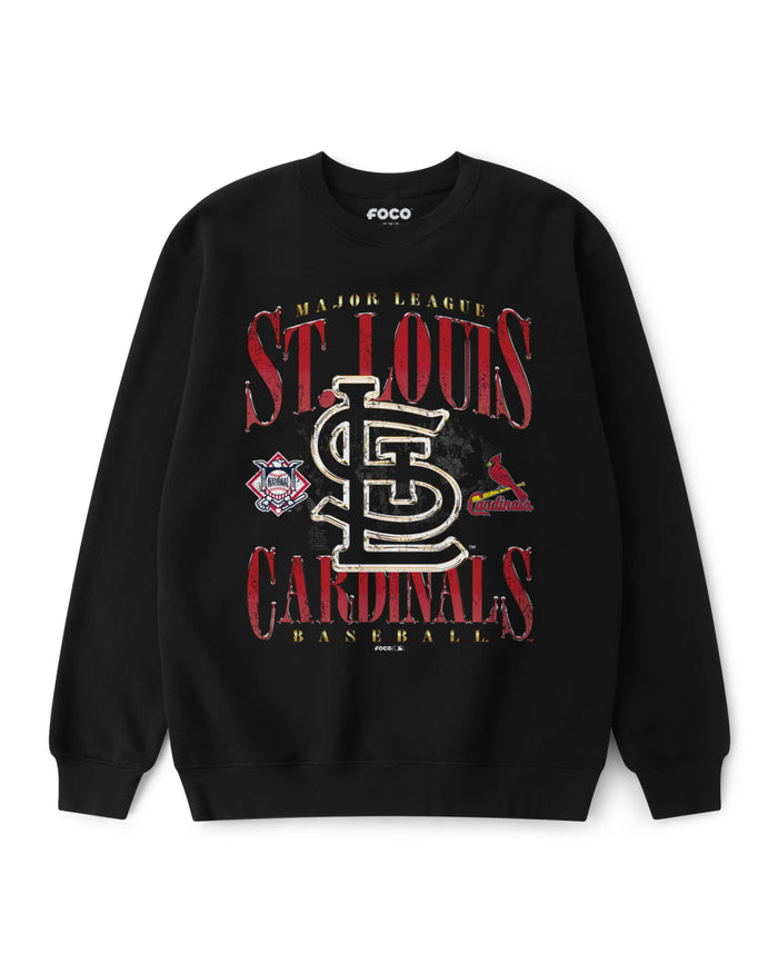 St Louis Cardinals Chrome Stack Crew Neck Sweatshirt FOCO S - FOCO.com