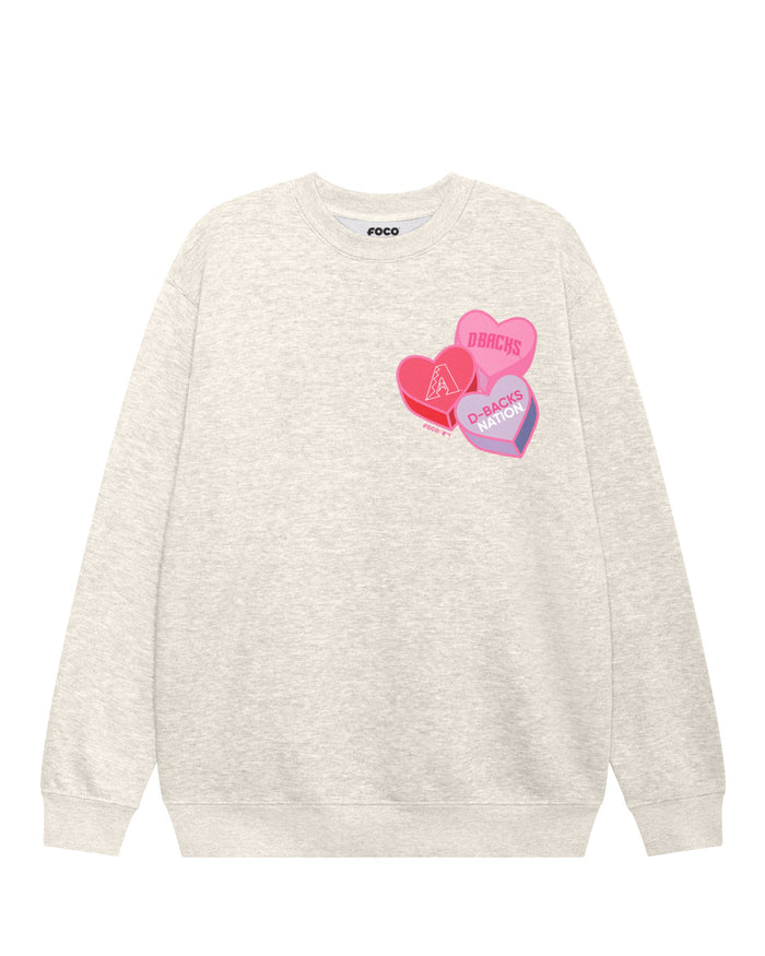 Arizona Diamondbacks Candy Heart Crew Neck Sweatshirt