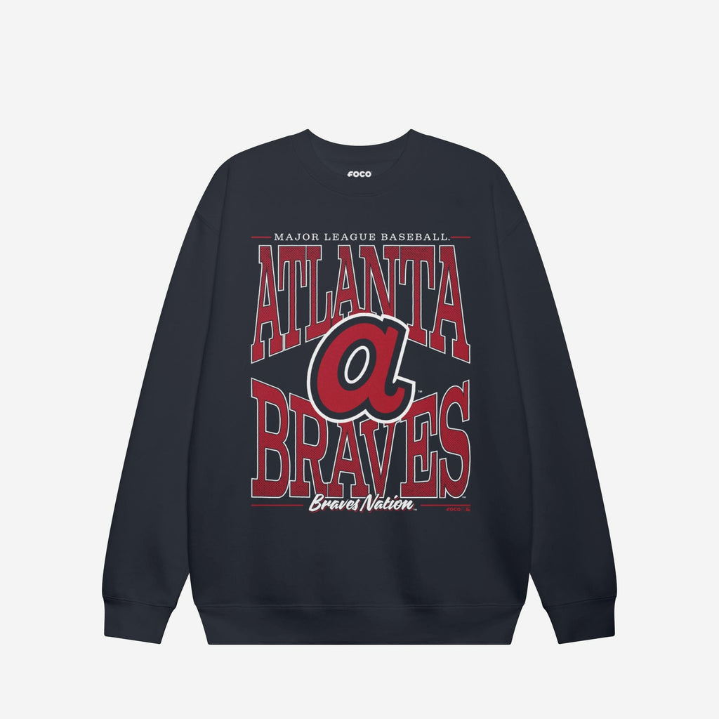Atlanta Braves Diamond Dynasty Crew Neck Sweatshirt FOCO S - FOCO.com