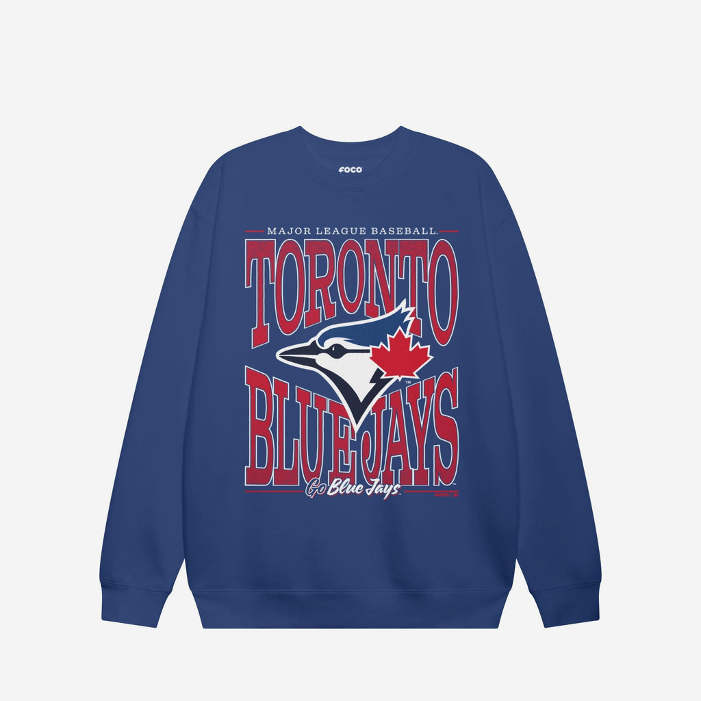 Toronto Blue Jays Diamond Dynasty Crew Neck Sweatshirt FOCO S - FOCO.com