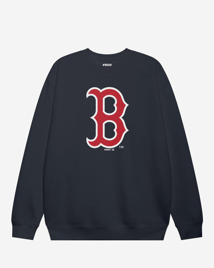 Boston Red Sox Primary Logo Crew Neck Sweatshirt FOCO Navy S - FOCO.com