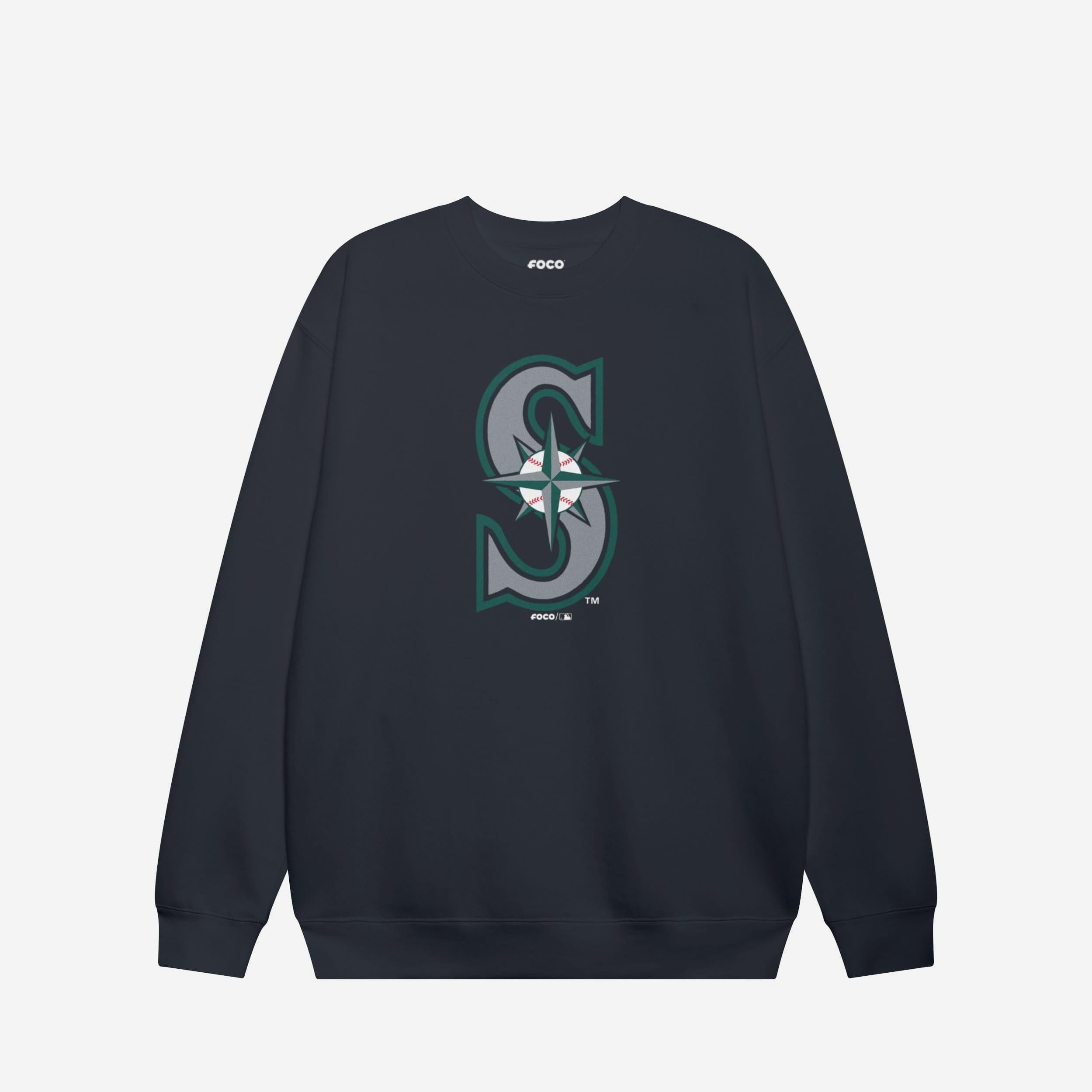 Seattle Mariners Primary Logo Crew Neck Sweatshirt FOCO