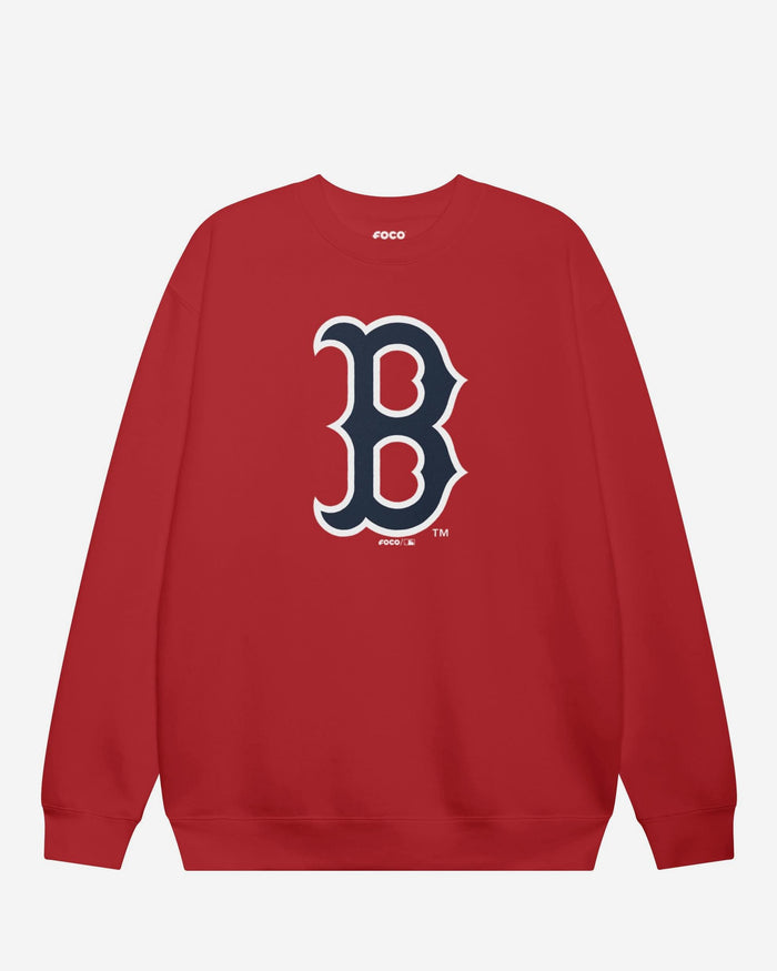 Boston Red Sox Primary Logo Crew Neck Sweatshirt FOCO Red S - FOCO.com