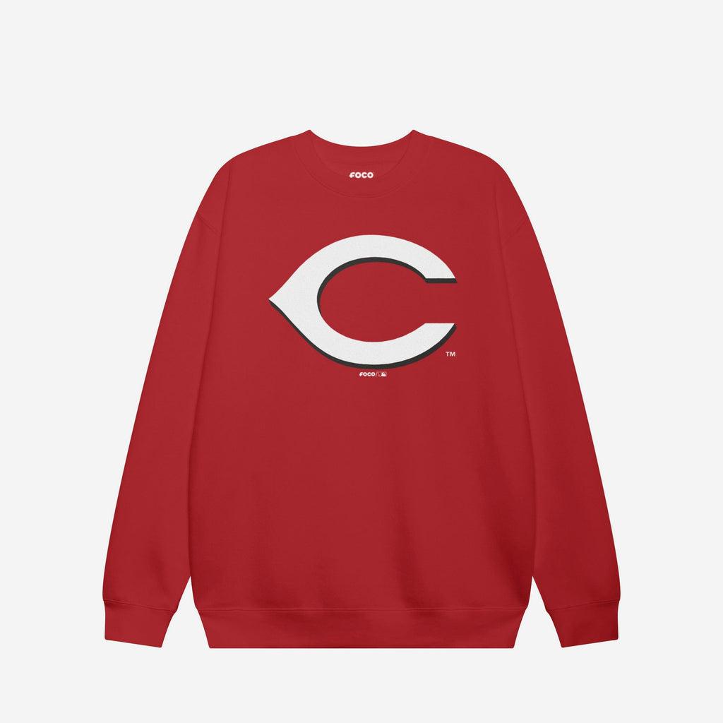 Cincinnati Reds Primary Logo Crew Neck Sweatshirt FOCO Red S - FOCO.com