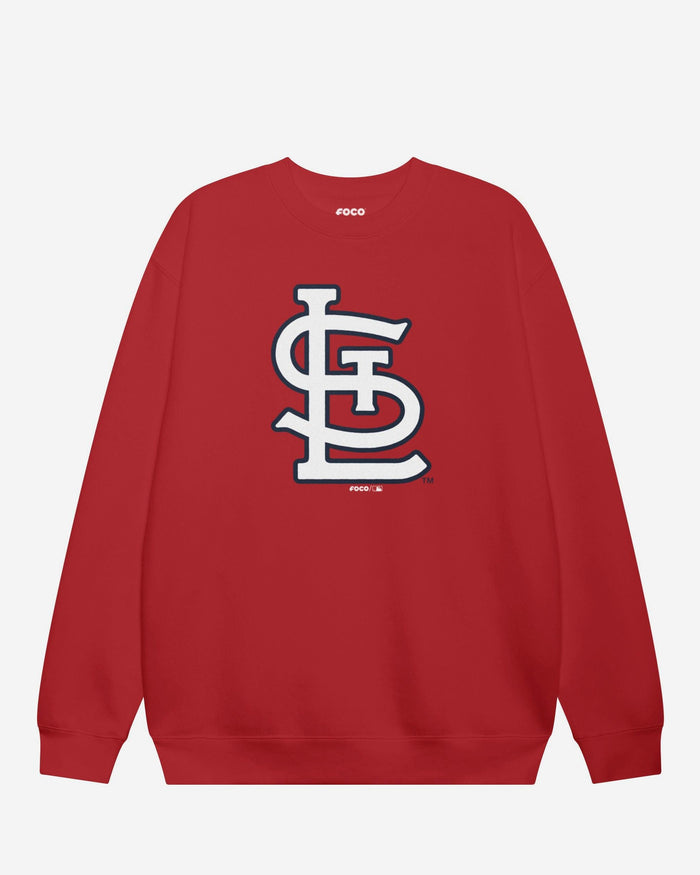 St Louis Cardinals Primary Logo Crew Neck Sweatshirt FOCO Red S - FOCO.com