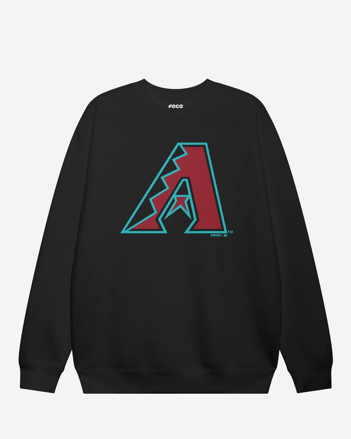 Arizona Diamondbacks Primary Logo Crew Neck Sweatshirt FOCO Black S - FOCO.com