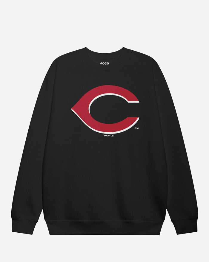 Cincinnati Reds Primary Logo Crew Neck Sweatshirt FOCO Black S - FOCO.com