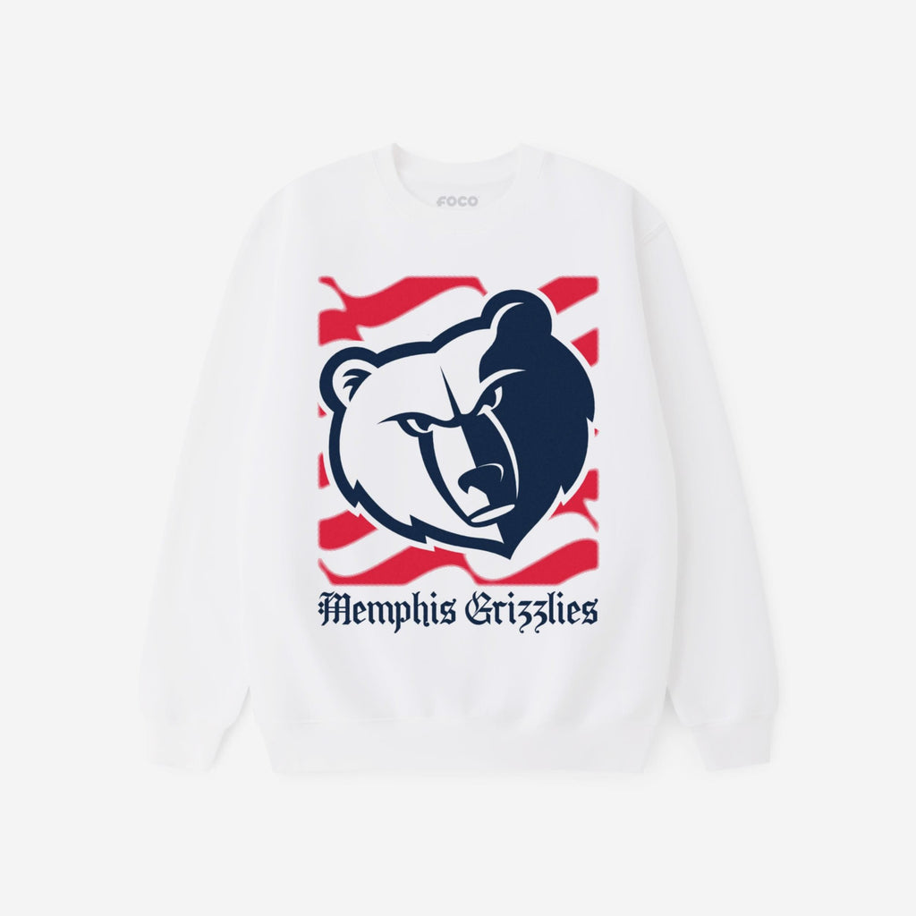 Memphis Grizzlies American Heritage Wordmark Crew Neck Sweatshirt FOCO S - FOCO.com