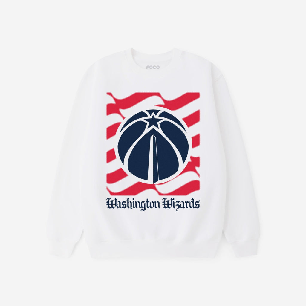 Washington Wizards American Heritage Wordmark Crew Neck Sweatshirt FOCO S - FOCO.com