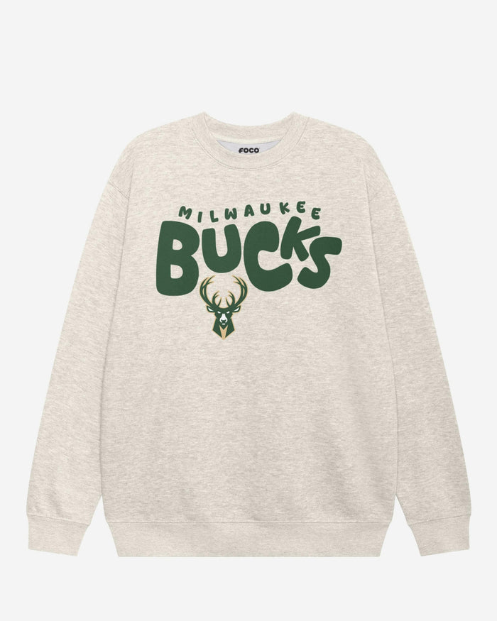 Milwaukee Bucks Bubble Crew Neck Sweatshirt FOCO S - FOCO.com