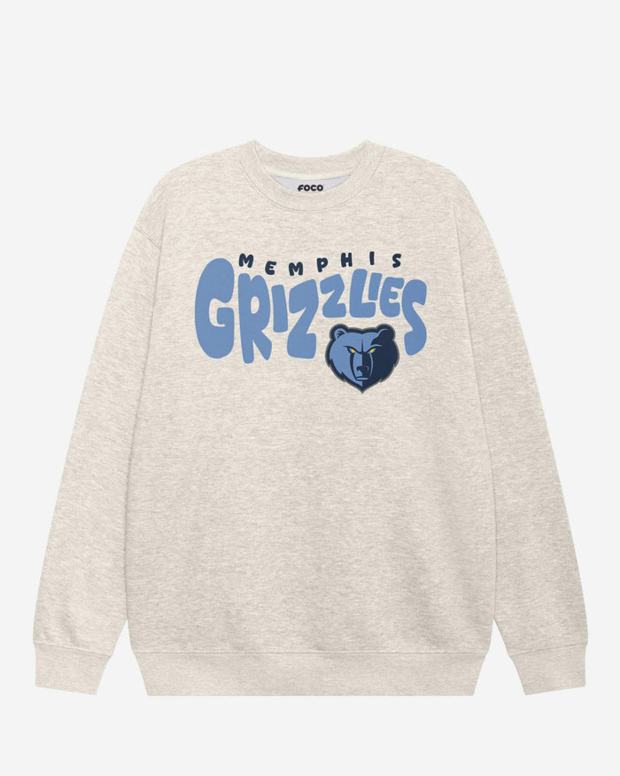Memphis Grizzlies Bubble Crew Neck Sweatshirt FOCO S - FOCO.com