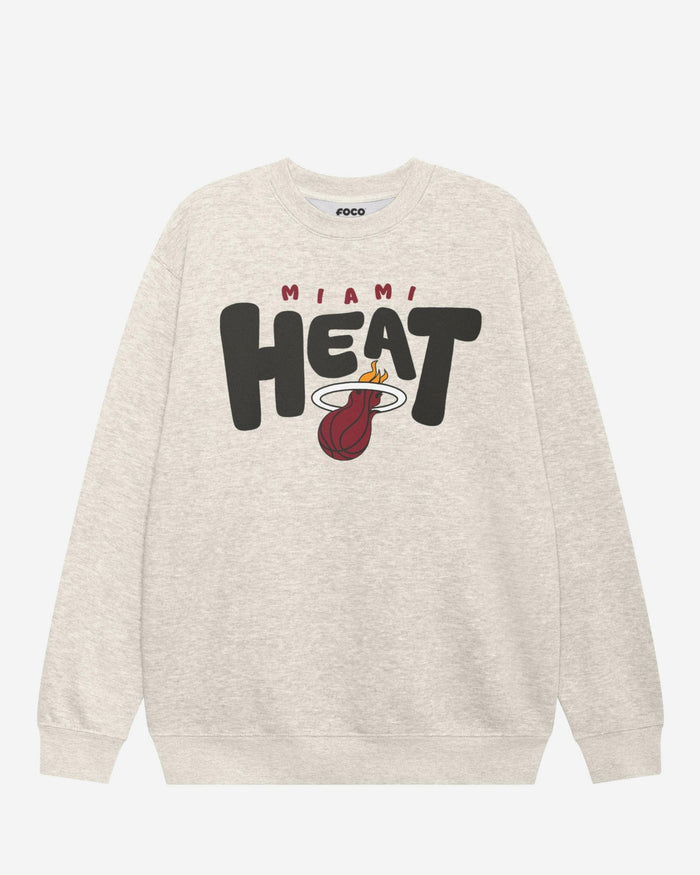 Miami Heat Bubble Crew Neck Sweatshirt FOCO S - FOCO.com