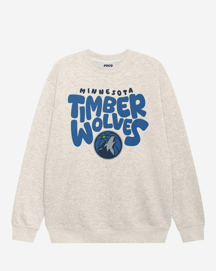 Minnesota Timberwolves Bubble Crew Neck Sweatshirt FOCO S - FOCO.com