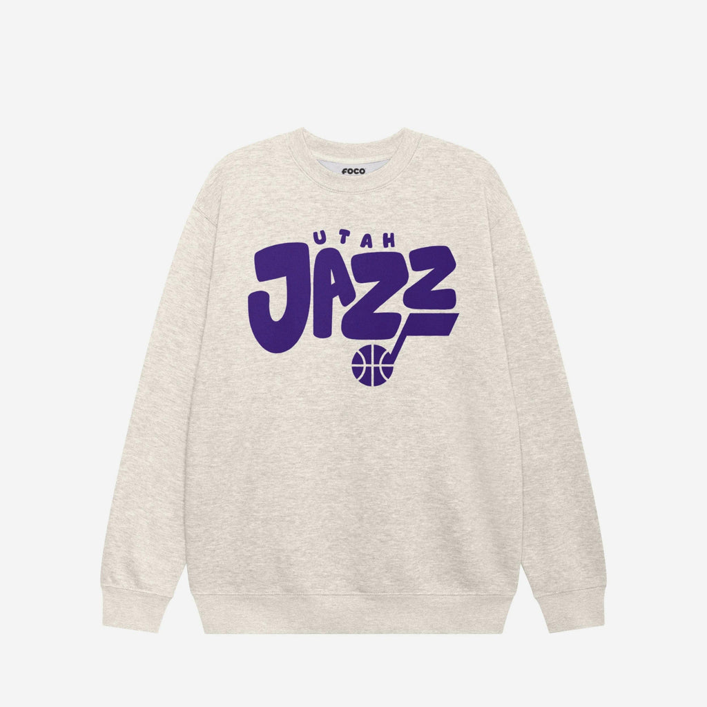 Utah Jazz Bubble Crew Neck Sweatshirt FOCO S - FOCO.com