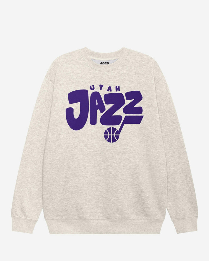 Utah Jazz Bubble Crew Neck Sweatshirt FOCO S - FOCO.com