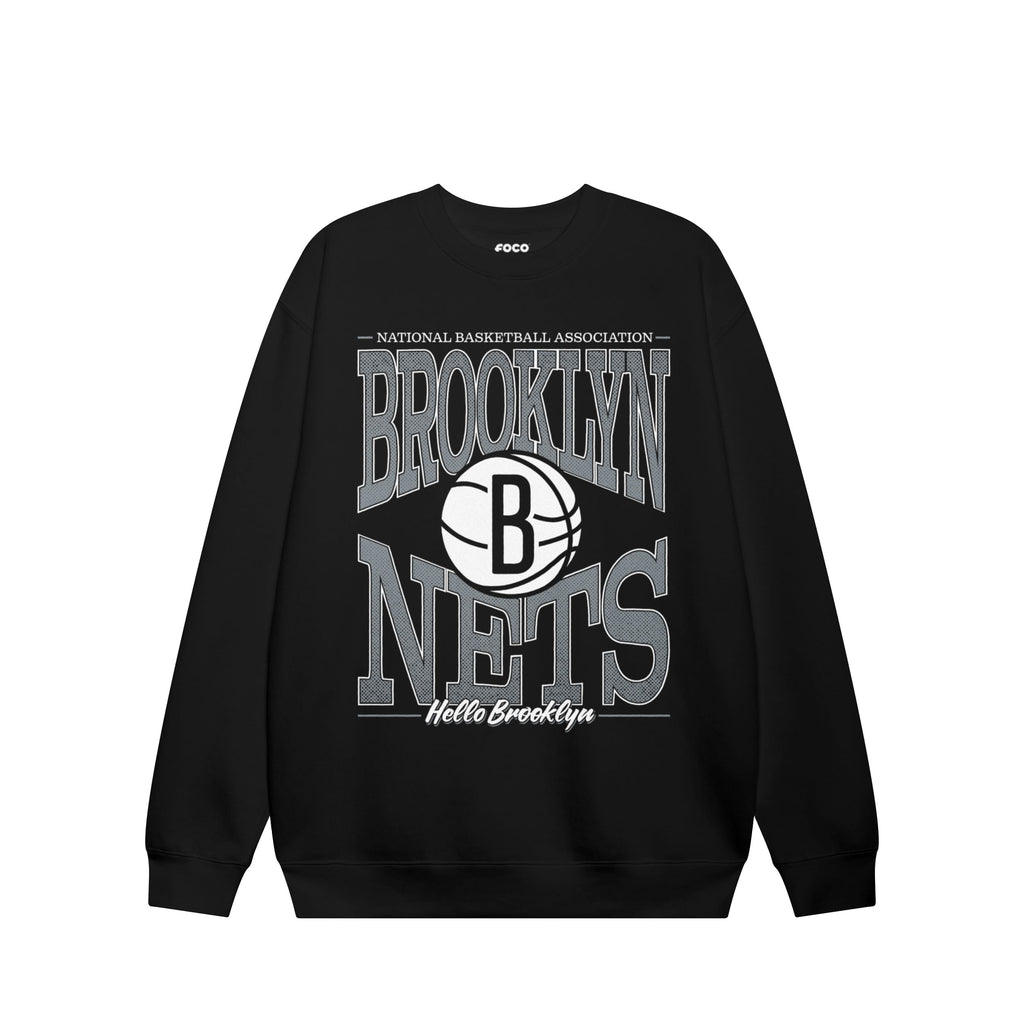 Brooklyn Nets Diamond Dynasty Crew Neck Sweatshirt FOCO S - FOCO.com