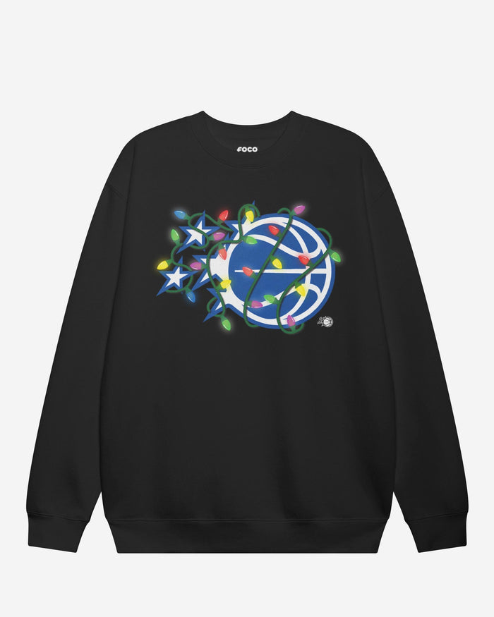 Orlando Magic Primary Logo Holiday Lights Crew Neck Sweatshirt FOCO S - FOCO.com